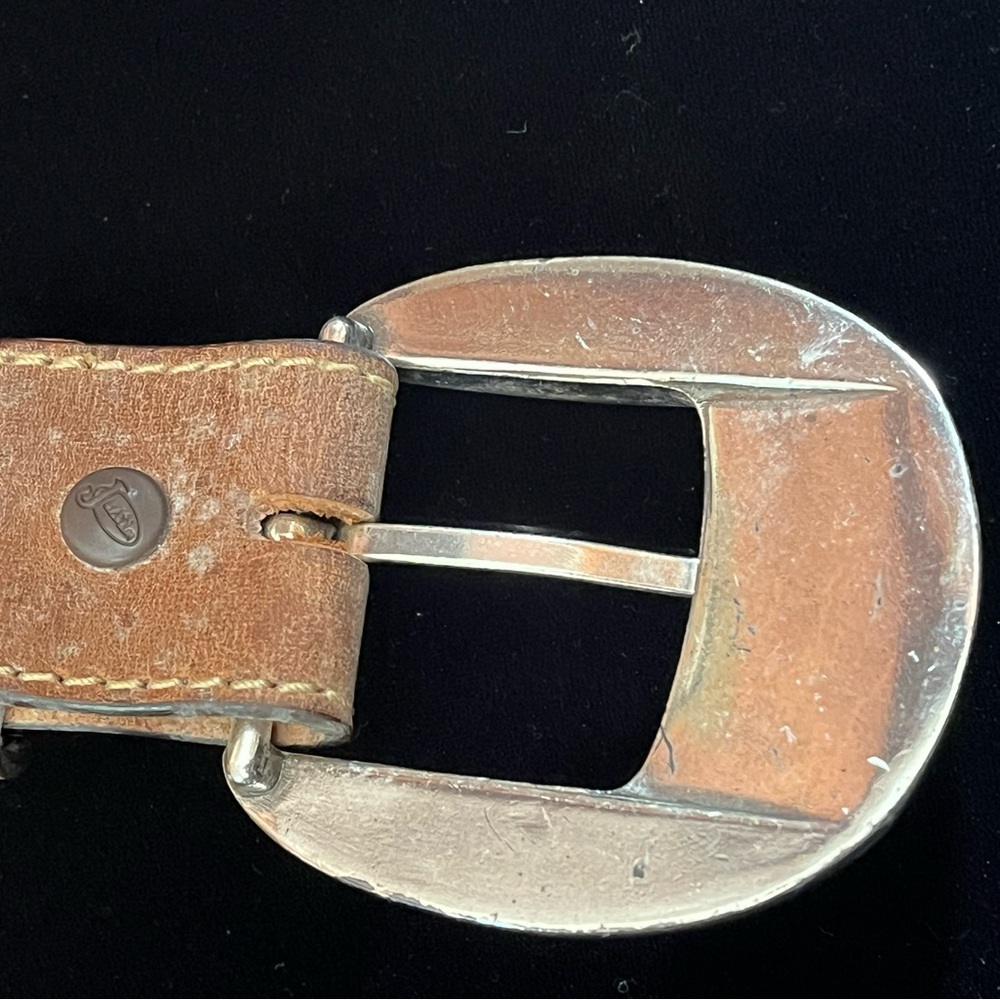 Justin Men's Fenced In Leather Belt View 6